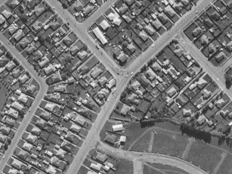 140 Springs Road from the air, 1970-1974