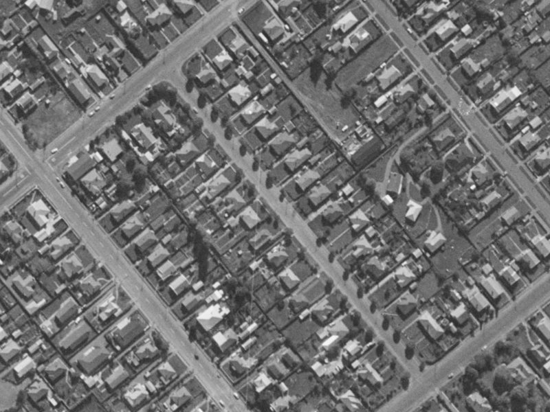 30 Hinemoa Street from the air, 1970-1974