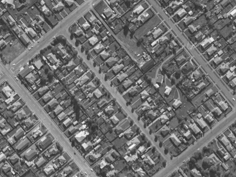 22 Hinemoa Street from the air, 1970-1974