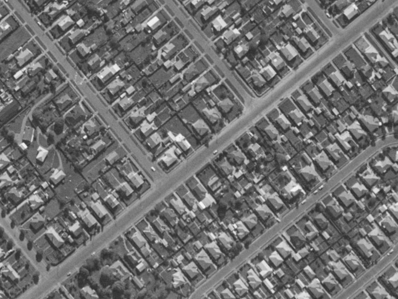 125 Neville Street from the air, 1970-1974