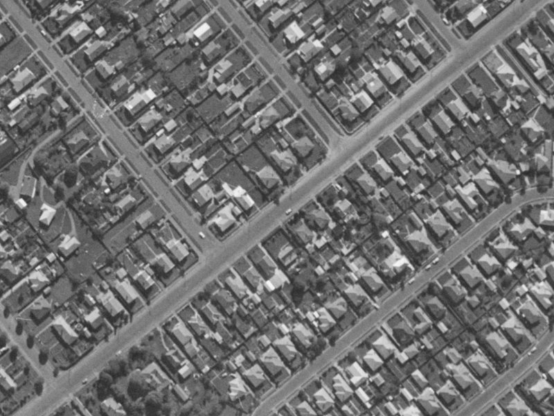 128A Neville Street from the air, 1970-1974