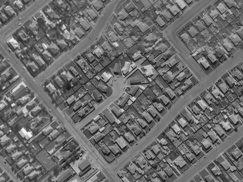 10 Elstow Place from the air, 1970-1974