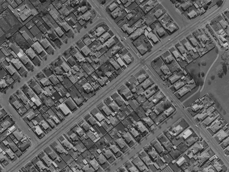 158 Milton Street from the air, 1970-1974