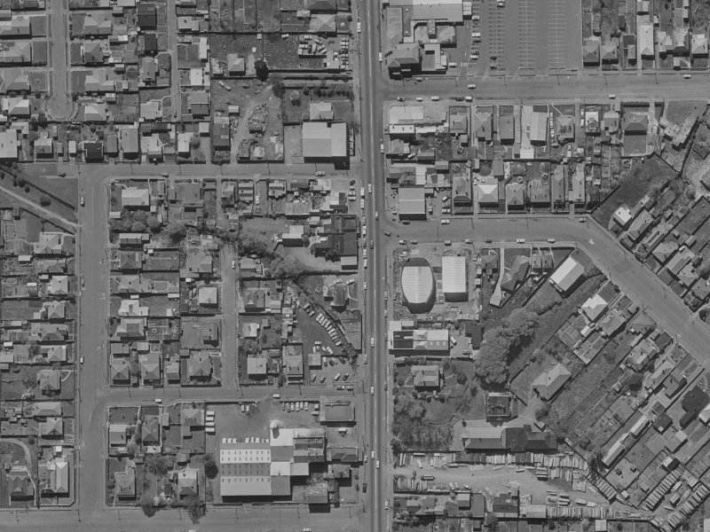 243 Colombo Street from the air, 1970-1974