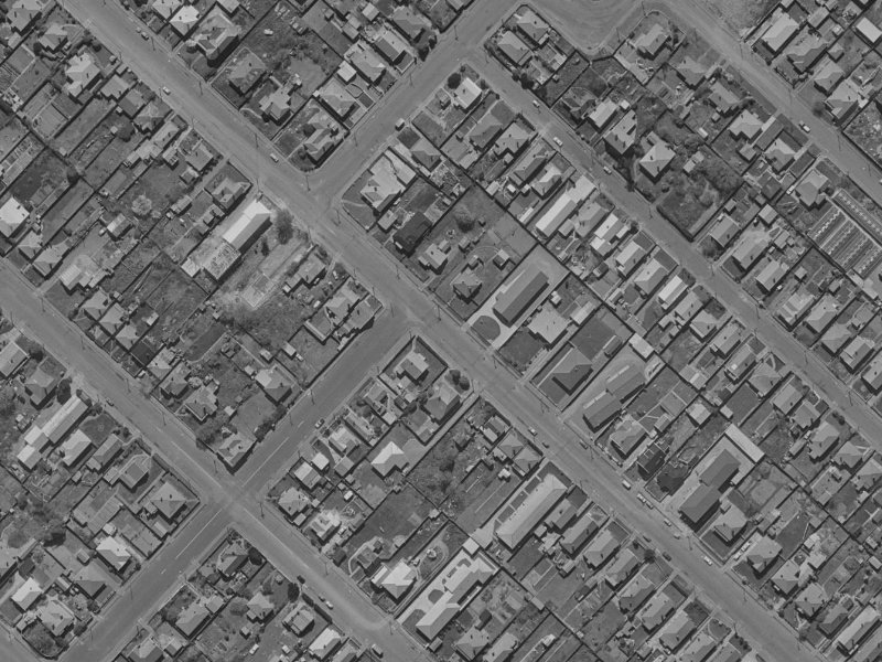 108 Huxley Street from the air, 1970-1974