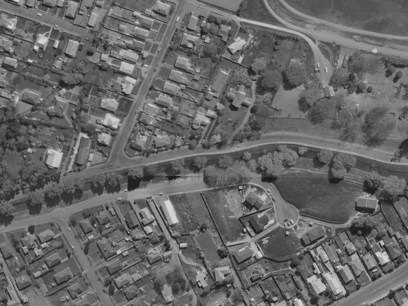 154E Riverlaw Terrace from the air, 1970-1974