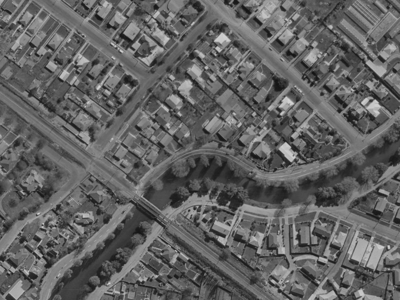 165 Richardson Terrace from the air, 1970-1974