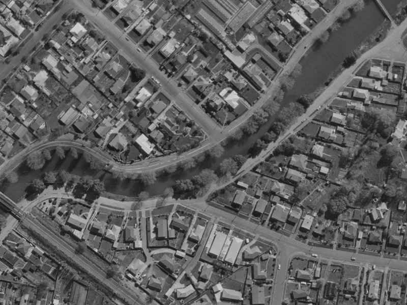 137 Richardson Terrace from the air, 1970-1974