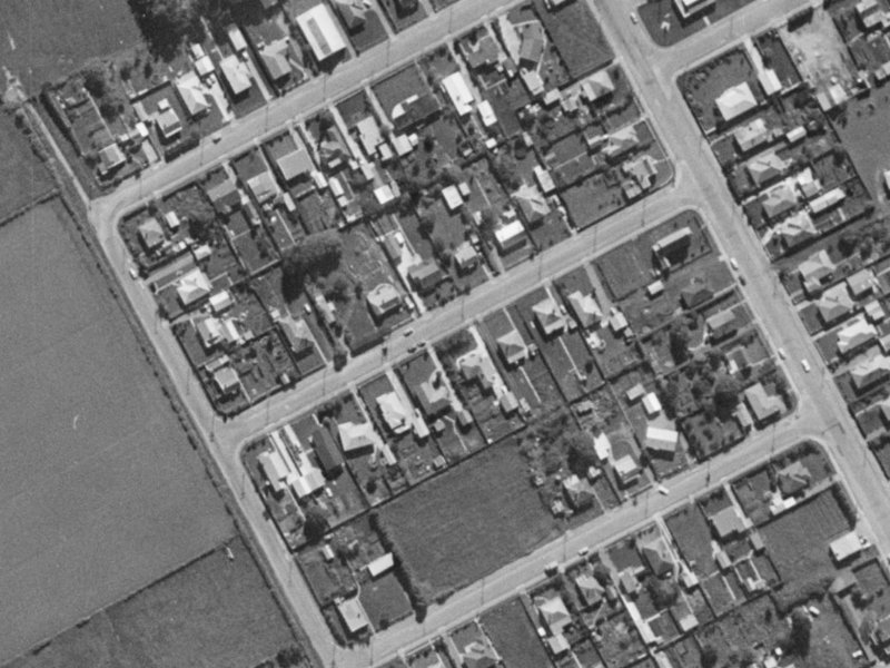 Riwai Street from the air, 1970-1974