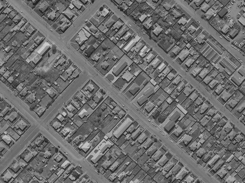 113 Huxley Street from the air, 1970-1974