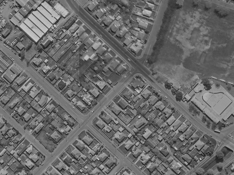 43 Rogers Street from the air, 1970-1974