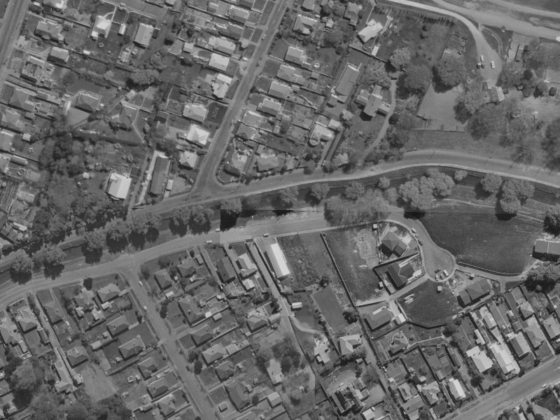 150 Riverlaw Terrace from the air, 1970-1974