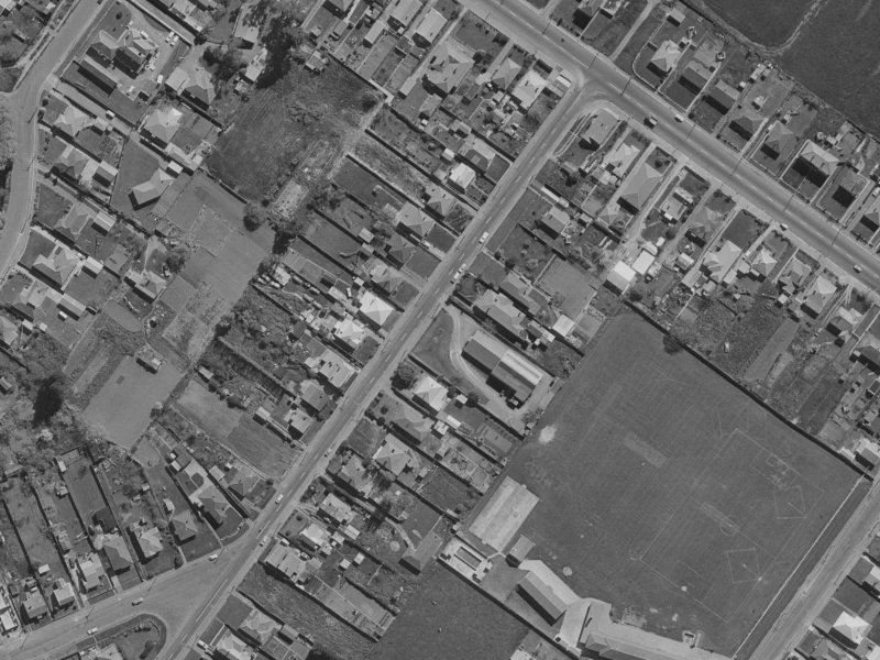17A Rutherford Street from the air, 1970-1974