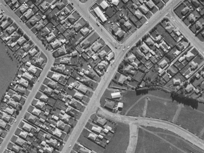 142 Springs Road from the air, 1970-1974