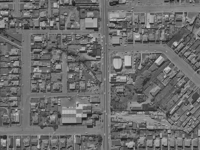 235 Colombo Street from the air, 1970-1974