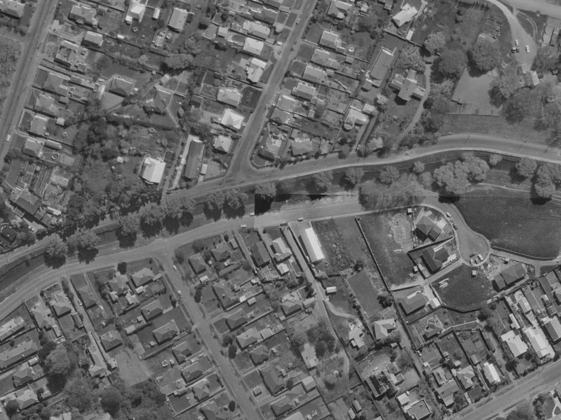 148 Riverlaw Terrace from the air, 1970-1974