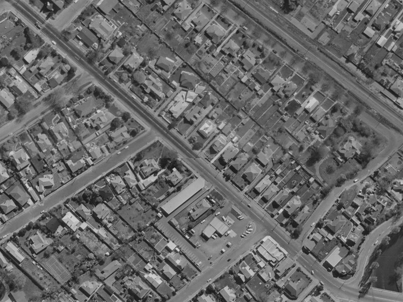 123 Opawa Road from the air, 1970-1974