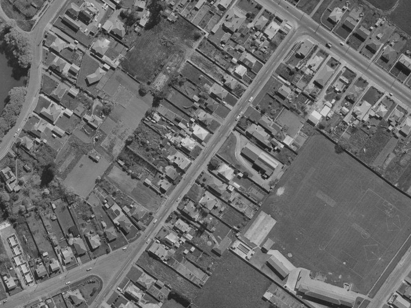 22 Rutherford Street from the air, 1970-1974