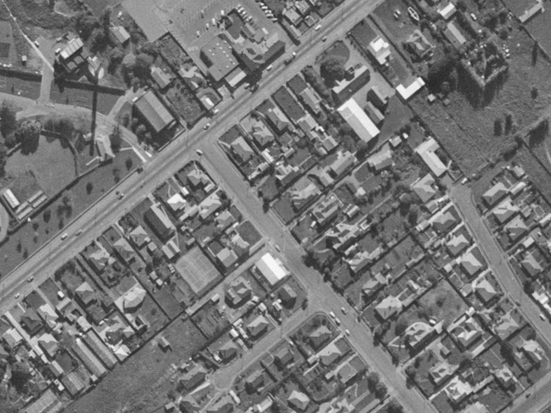 116 Domain Terrace from the air, 1970-1974