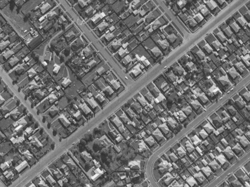 108 Neville Street from the air, 1970-1974
