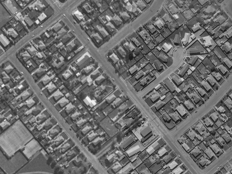 93 Simeon Street from the air, 1970-1974