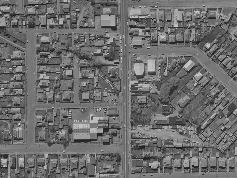 233 Colombo Street from the air, 1970-1974