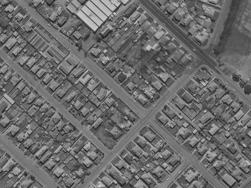 53A Hume Street from the air, 1970-1974