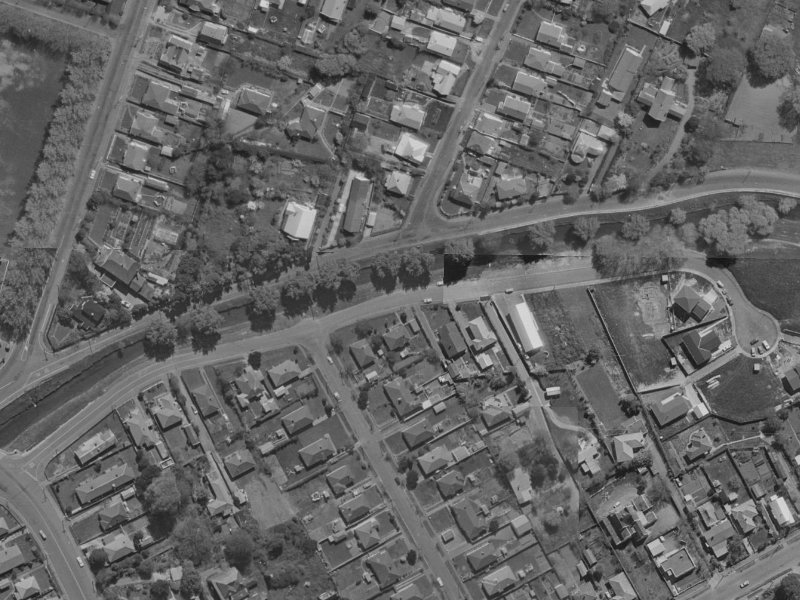136 Riverlaw Terrace from the air, 1970-1974