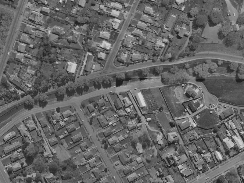 140 Riverlaw Terrace from the air, 1970-1974