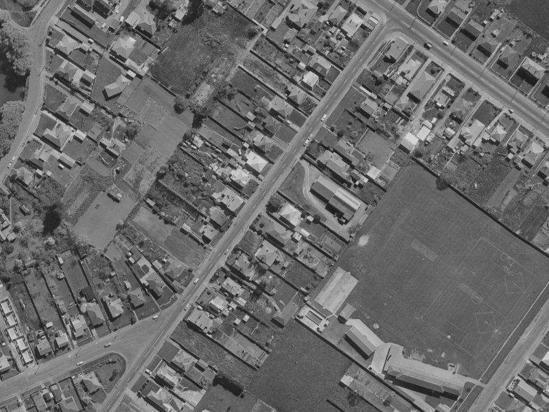 21 Rutherford Street from the air, 1970-1974