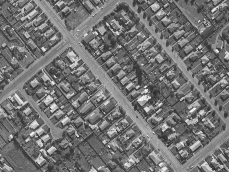 312 Lyttelton Street from the air, 1970-1974