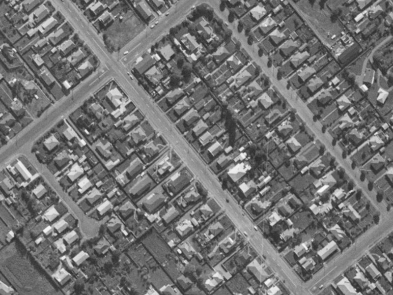 310 Lyttelton Street from the air, 1970-1974