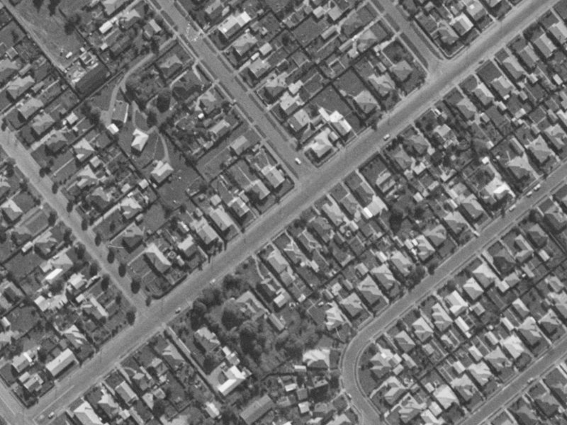 104 Neville Street from the air, 1970-1974