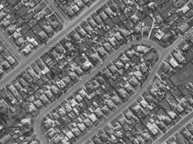 38 Evesham Cresent from the air, 1970-1974