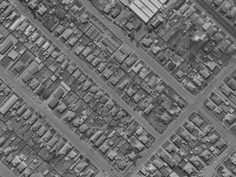 47 Gibbon Street from the air, 1970-1974
