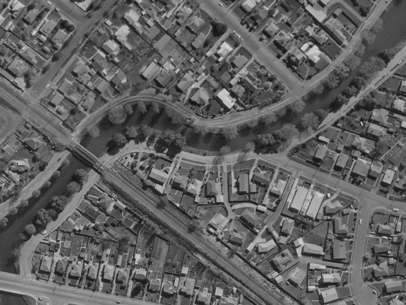 131 Clarendon Terrace from the air, 1970-1974