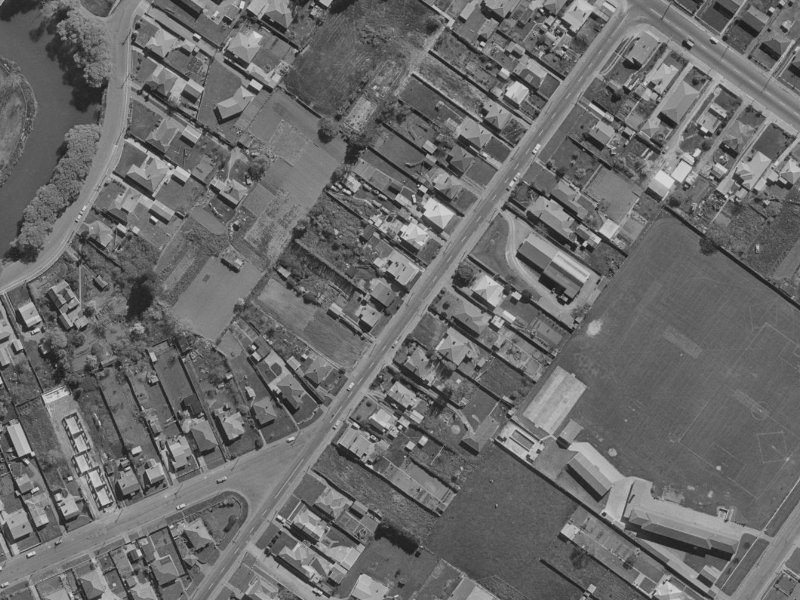 24 Rutherford Street from the air, 1970-1974