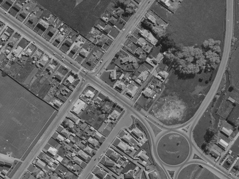 825 Ferry Road from the air, 1970-1974
