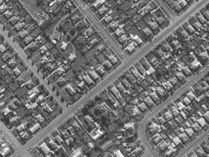 115A Neville Street from the air, 1970-1974
