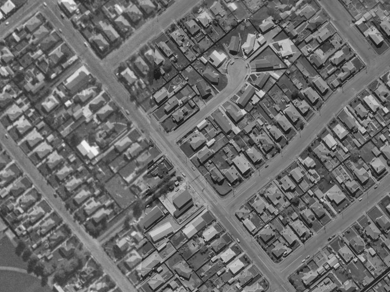 84 Simeon Street from the air, 1970-1974