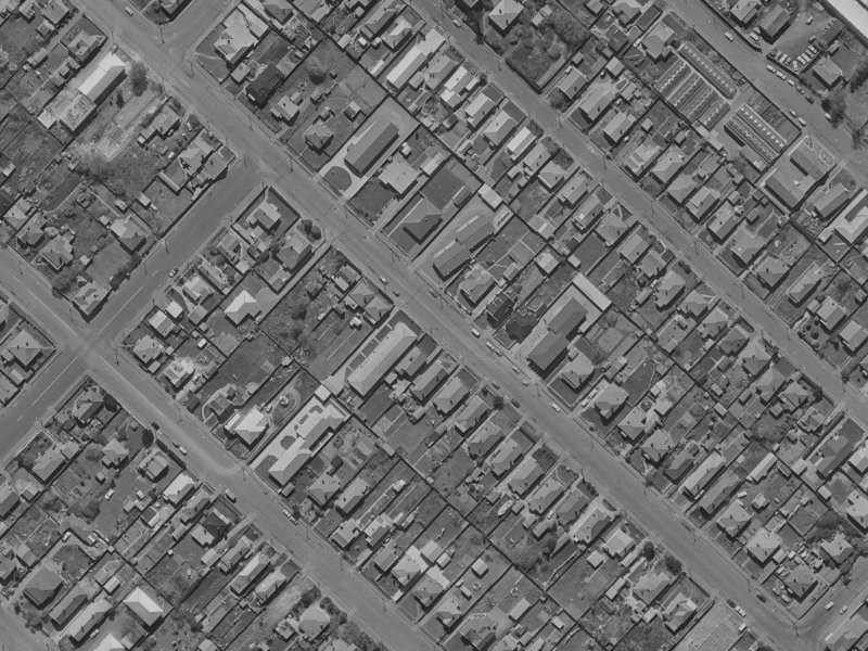 128 Huxley Street from the air, 1970-1974