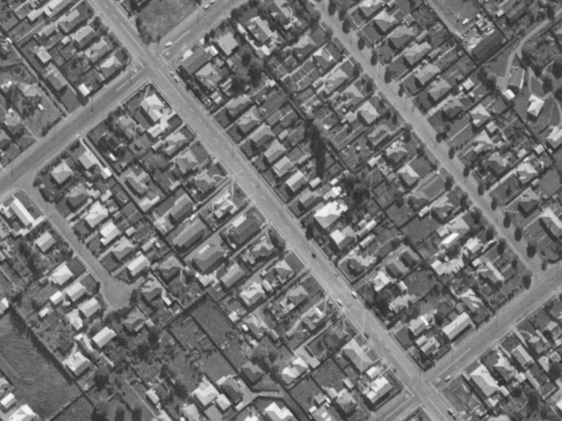 306 Lyttelton Street from the air, 1970-1974