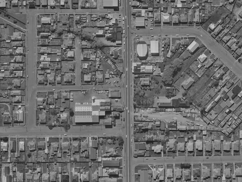 15–17 Beaumont Street from the air, 1970-1974