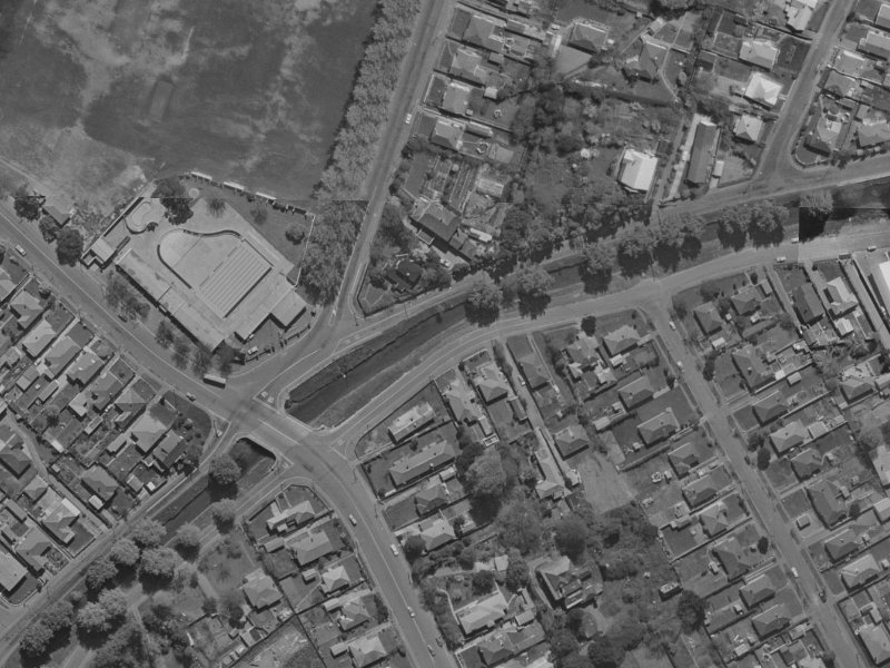 118 Riverlaw Terrace from the air, 1970-1974