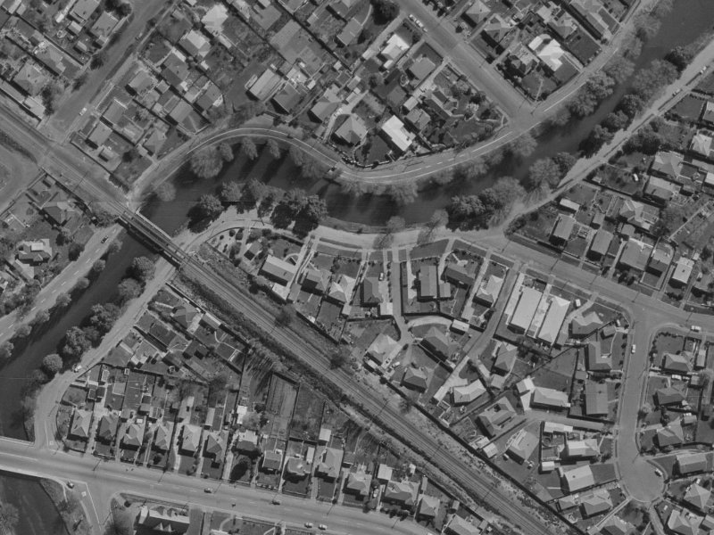 133 Clarendon Terrace from the air, 1970-1974