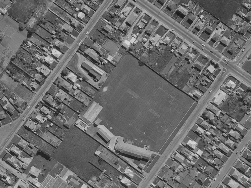 21A Rutherford Street from the air, 1970-1974