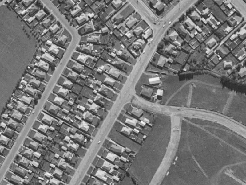 148 Springs Road from the air, 1970-1974