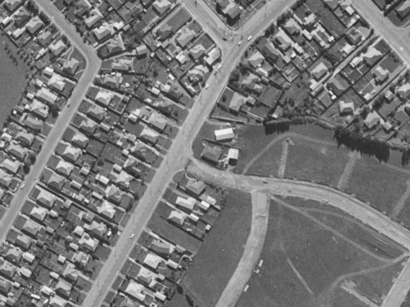 145 Springs Road from the air, 1970-1974