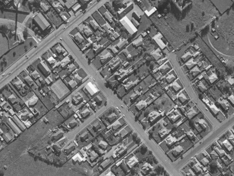106 Domain Terrace from the air, 1970-1974