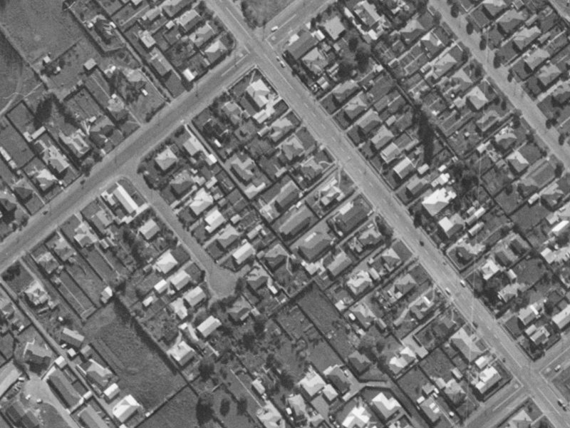 311A Lyttelton Street from the air, 1970-1974